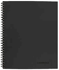NOTEBOOK, 1 SUBJECT, CAMBRIDGE, 8.5" X 11", WIDE RULED, 80 SHEETS, BLACK MAIN